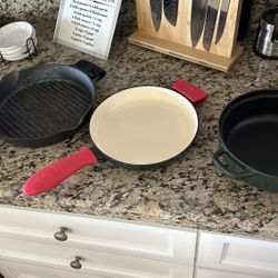 Parini Cast Iron And Ceramic Coated Pot/Pan Set