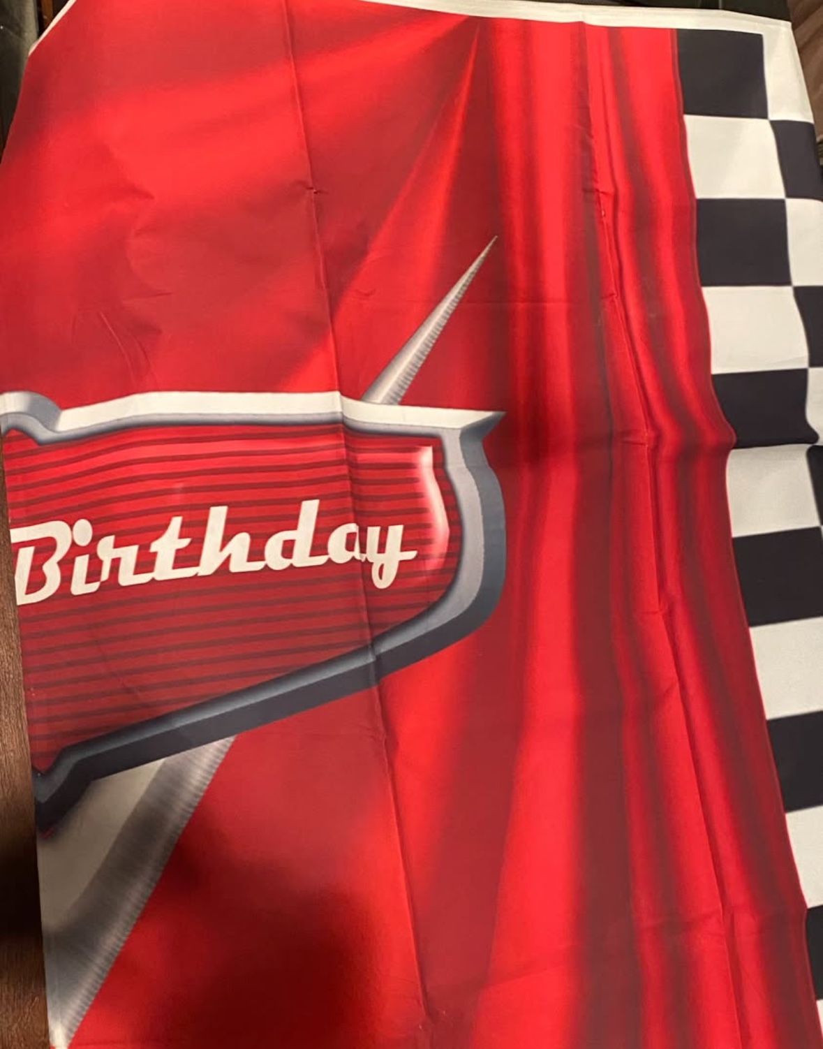 7x5 Happy Birthday Car Race Banner Backdrop