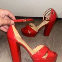 Kate Spade Chic Red Platform Heels