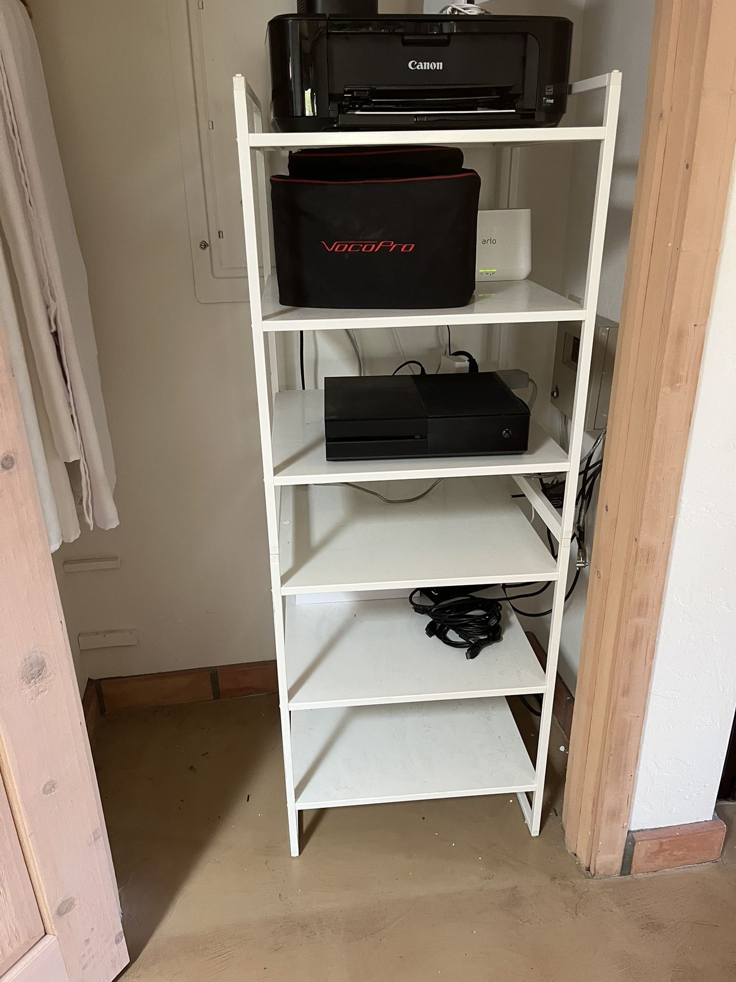 White Metal Shelving