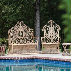 Rattan Loveseat Chair