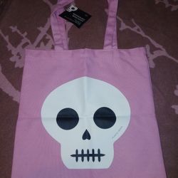 New Skull Pink Tote Bag