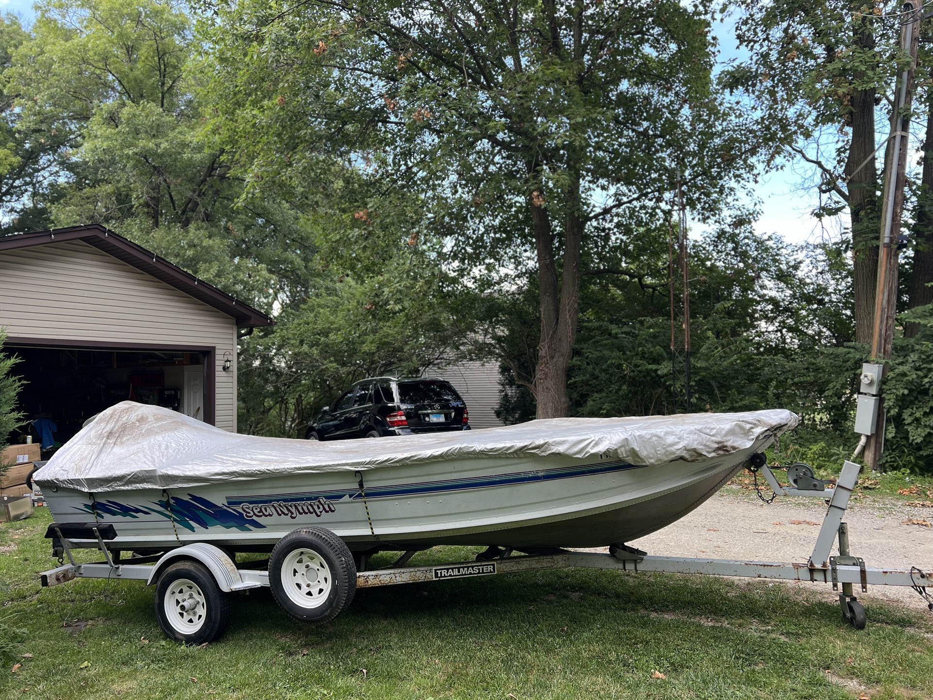 16 ft Sea nymph Fishing boat And Trailmaster trailer W Titles!
