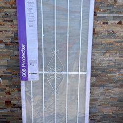 34 in. × 80 in. 808 Series Protector White Surface Mount Steel Security Door with Expanded Steel Screen