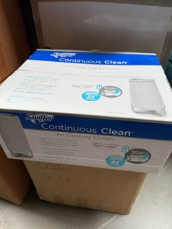 Swiffer Continuous Clean Air Cleaning System w/Filter Stone Gray SY1101NS Sealed