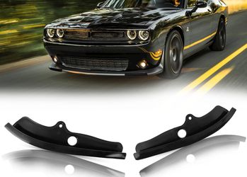 Matte Black Front Bumper Lip Splitter for 2015-2023 Dodge Challenger R/T Scat Pack.