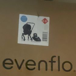 New Evenflow Shyft Dualride Black Stroller/ Carseat