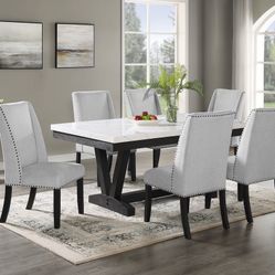 7 Pc Dining Set  / Table + 6 Chairs.     🔥   Juego De Comedor De 7 Piezas 