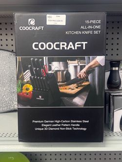 Coocraft 15-Piece Kitchen Knife Set
