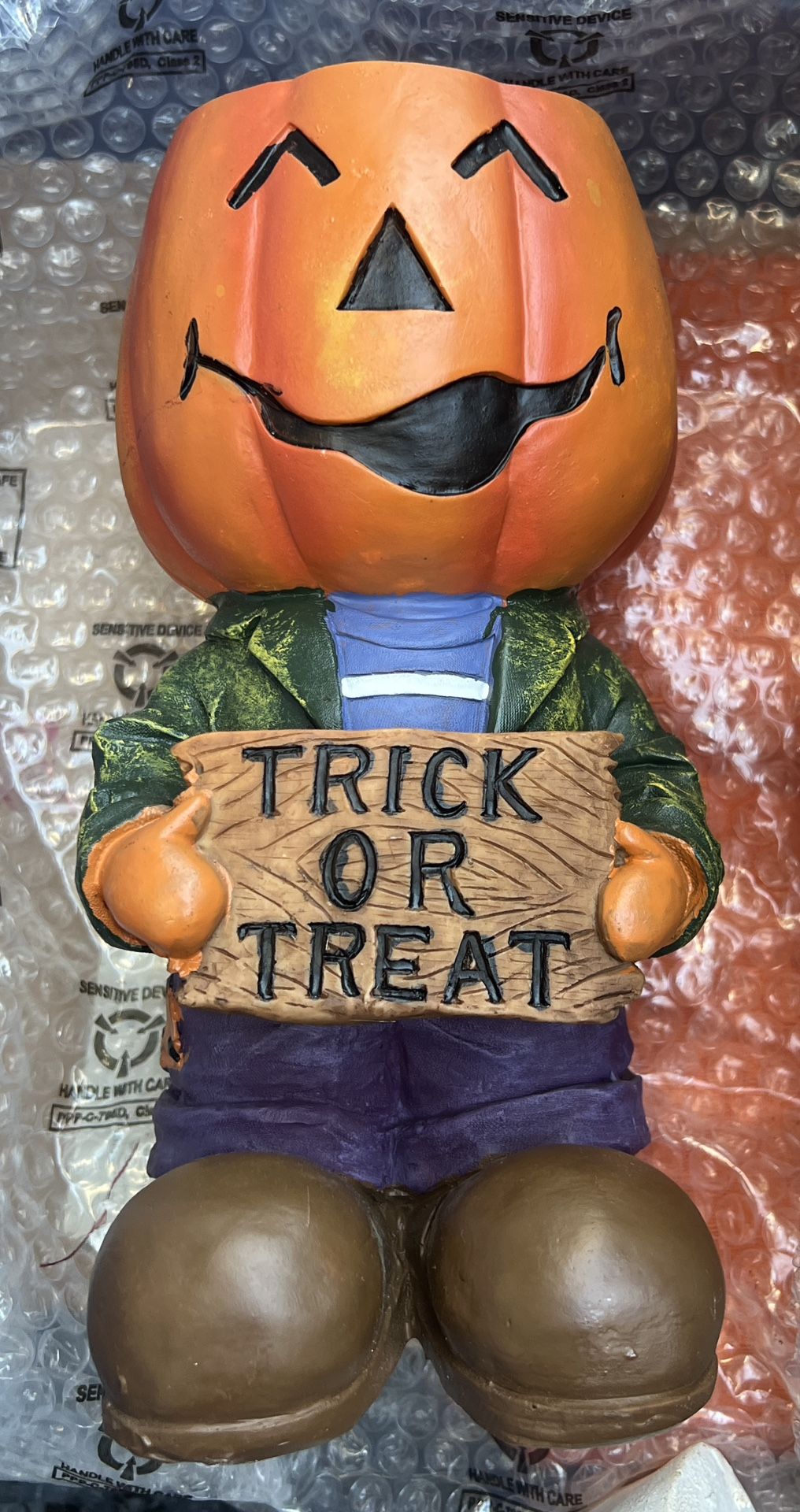 NEW 🎃👻 Halloween Tabletop Decor -Price is for 2 pieces - 8”? - GHOST 👻 PUMPKIN Man 🎃 Unique! 