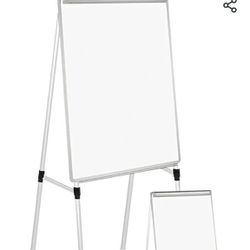 Universal 43033 Dry Erase Easel Board, Easel Height: 42" to 67", Board: 29" x 41", White/Silver

