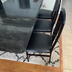 Antique Table Dining Room Table And Chairs For Sale, Solid Mable Top 