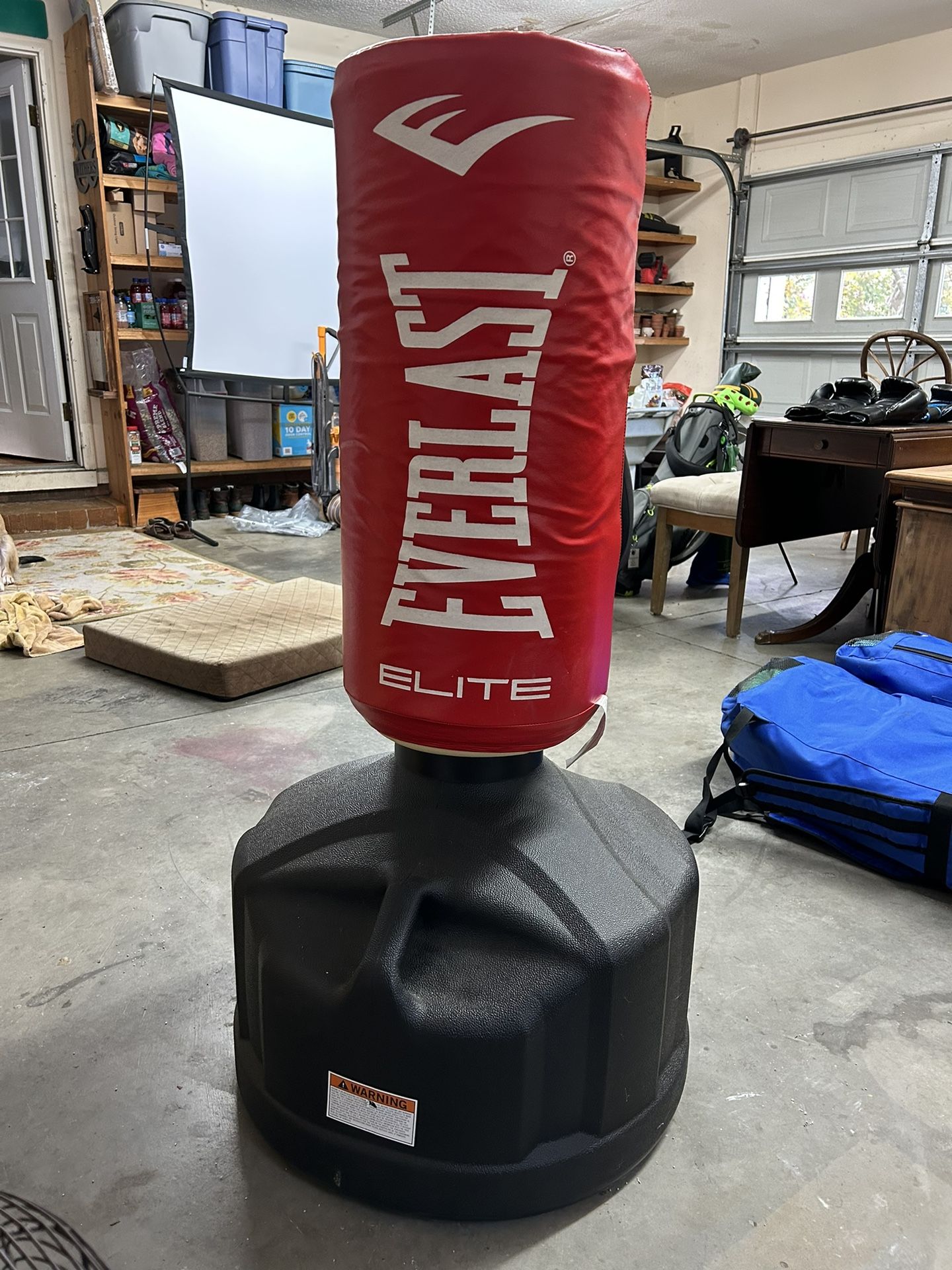 Everlast Standing Punching Bag And Gloves 