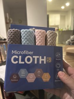 Microfiber Cleaning Cloths – 5 Pack | Soft & Absorbent
