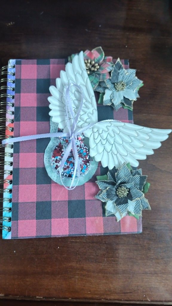 Medium Sized Christmas Holiday Themed Custom Made Glitter Snowman Journal