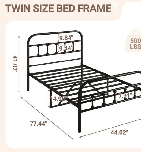 Twin Black Bed Frame