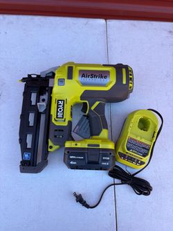 RYOBI ONE+ Airstrike 16GA Straight Finish Nailer Kit with 4.0Ah Battery and Charger