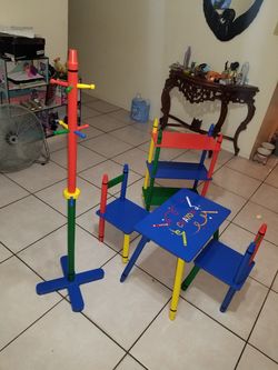 set de mesita perchero y repisa