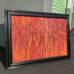 Beautiful Mid Century Modern Abstract Oil Painting by Barbara Wesson 1960s