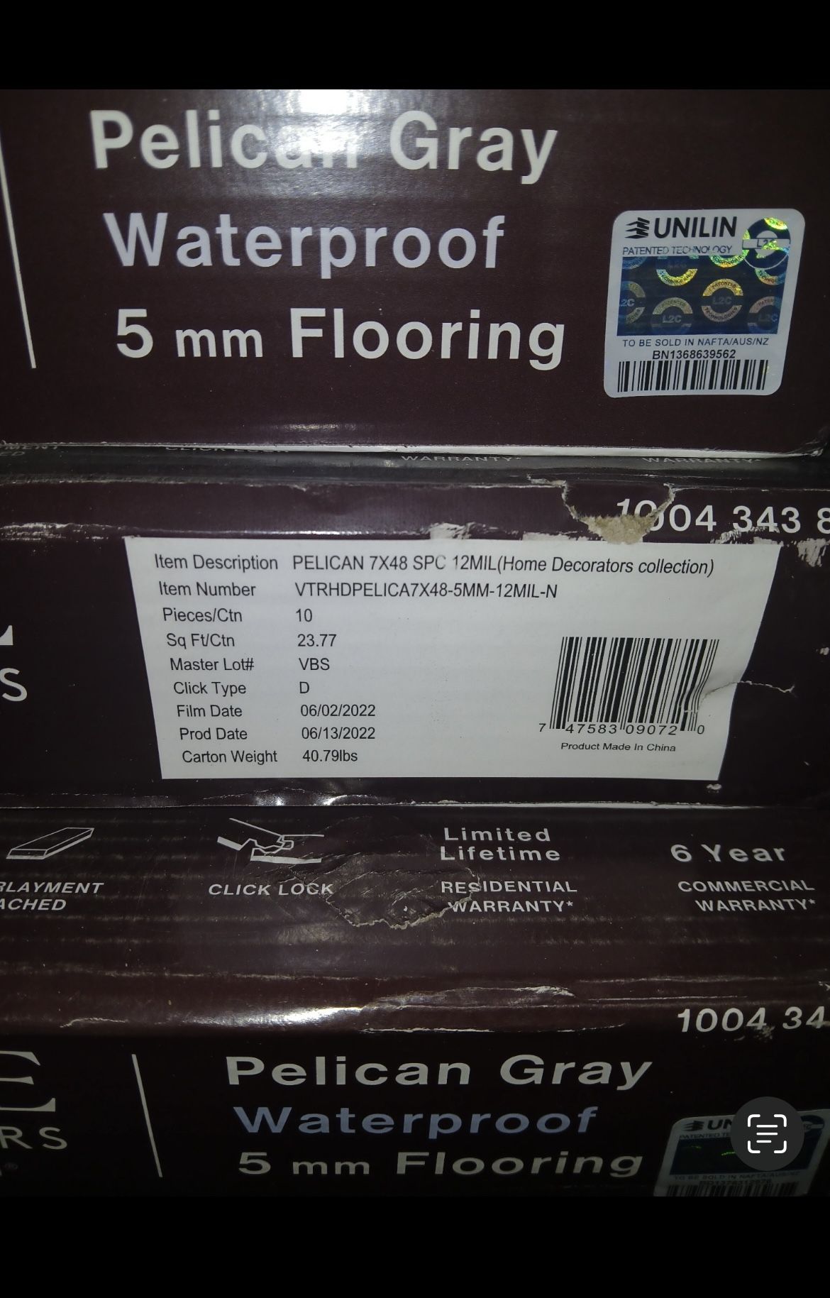 Pelican Gray Waterproof Flooring 