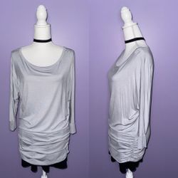 NEW Zenana Grey Off the Shoulder Top