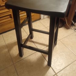 Heavy Duty Black Wooden Stool 