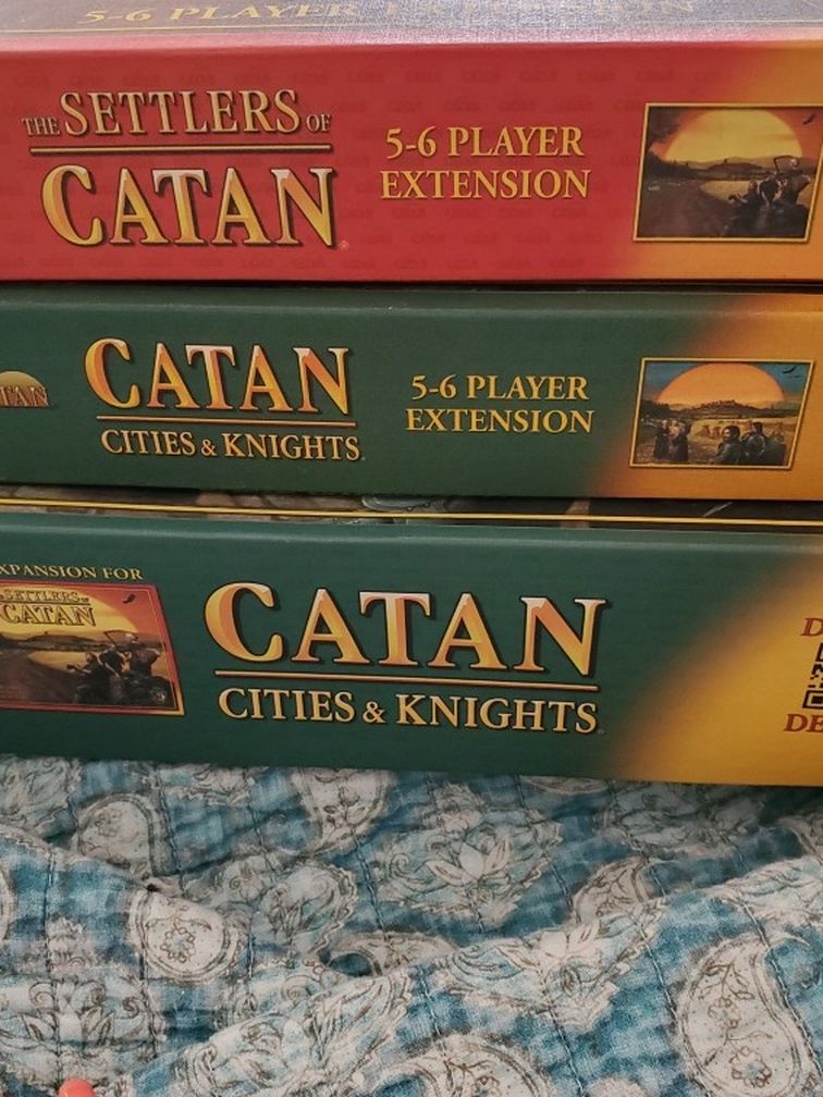 Settlers Of Catan Extension Packs W CITIES & KNIGHTS boardgame Expansion