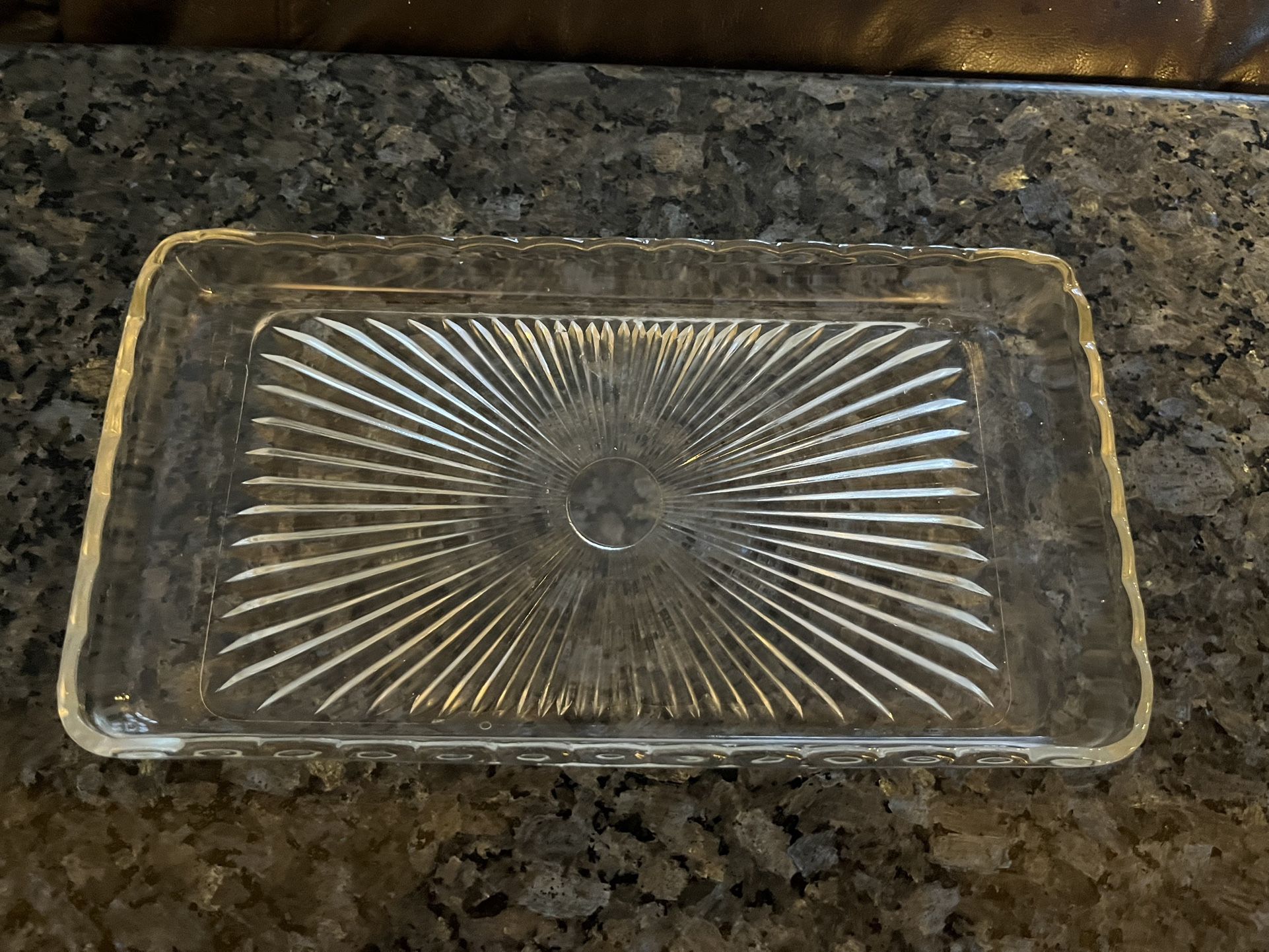 Vintage Clear Glass Tray
