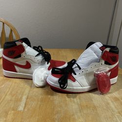 jordan 1 retro high og white university red black