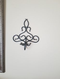 Set of rod iron wall sconces