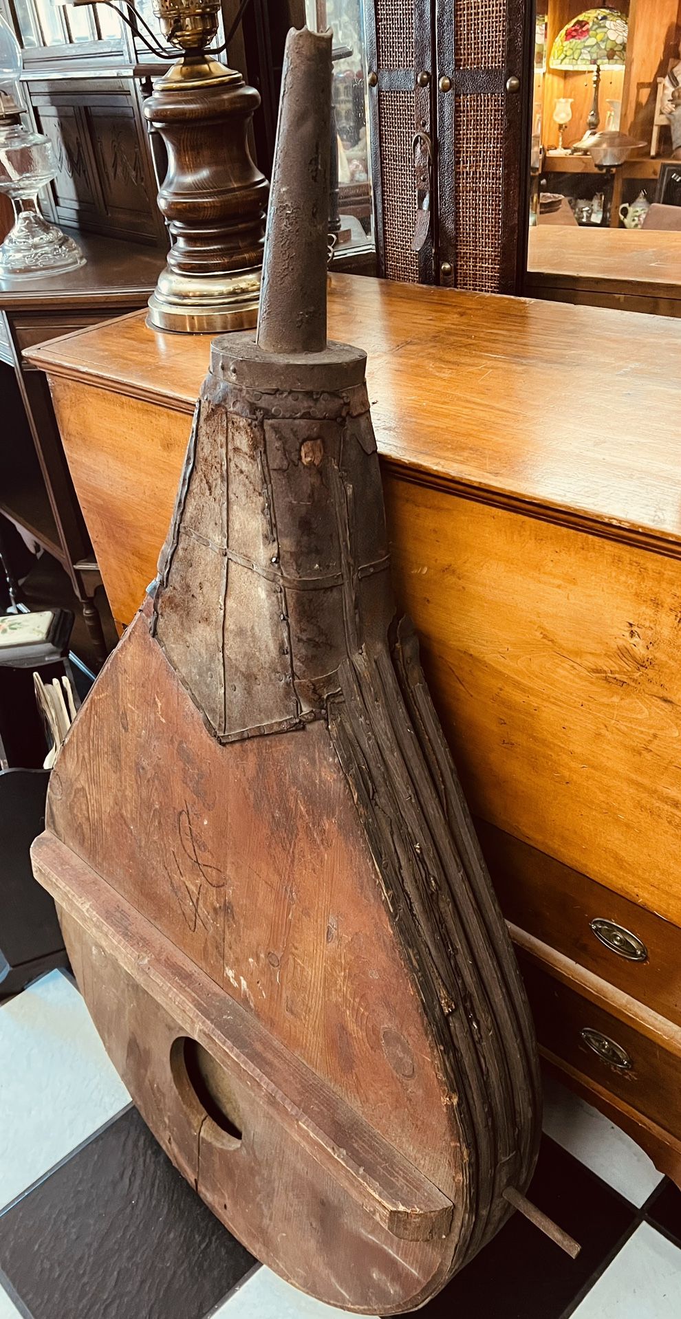 Antique Blacksmith Furnace Bellow.