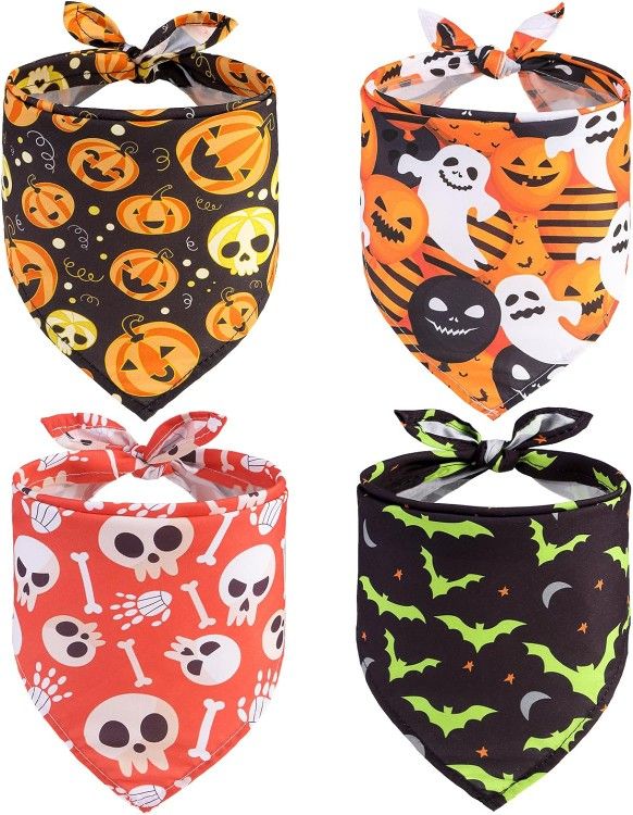 Halloween Pet Bandana 4 Pack