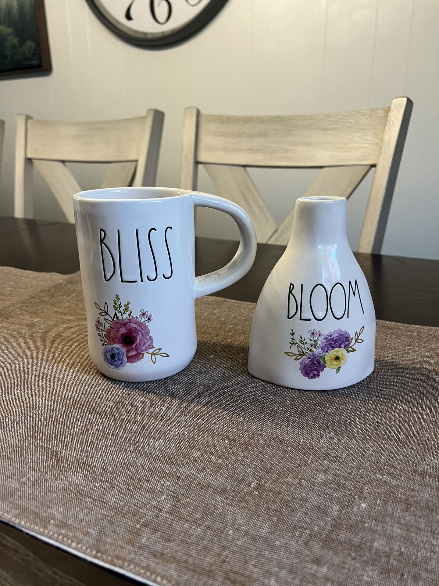 Rae Dunn Bliss Flower Mug and Bloom Vase