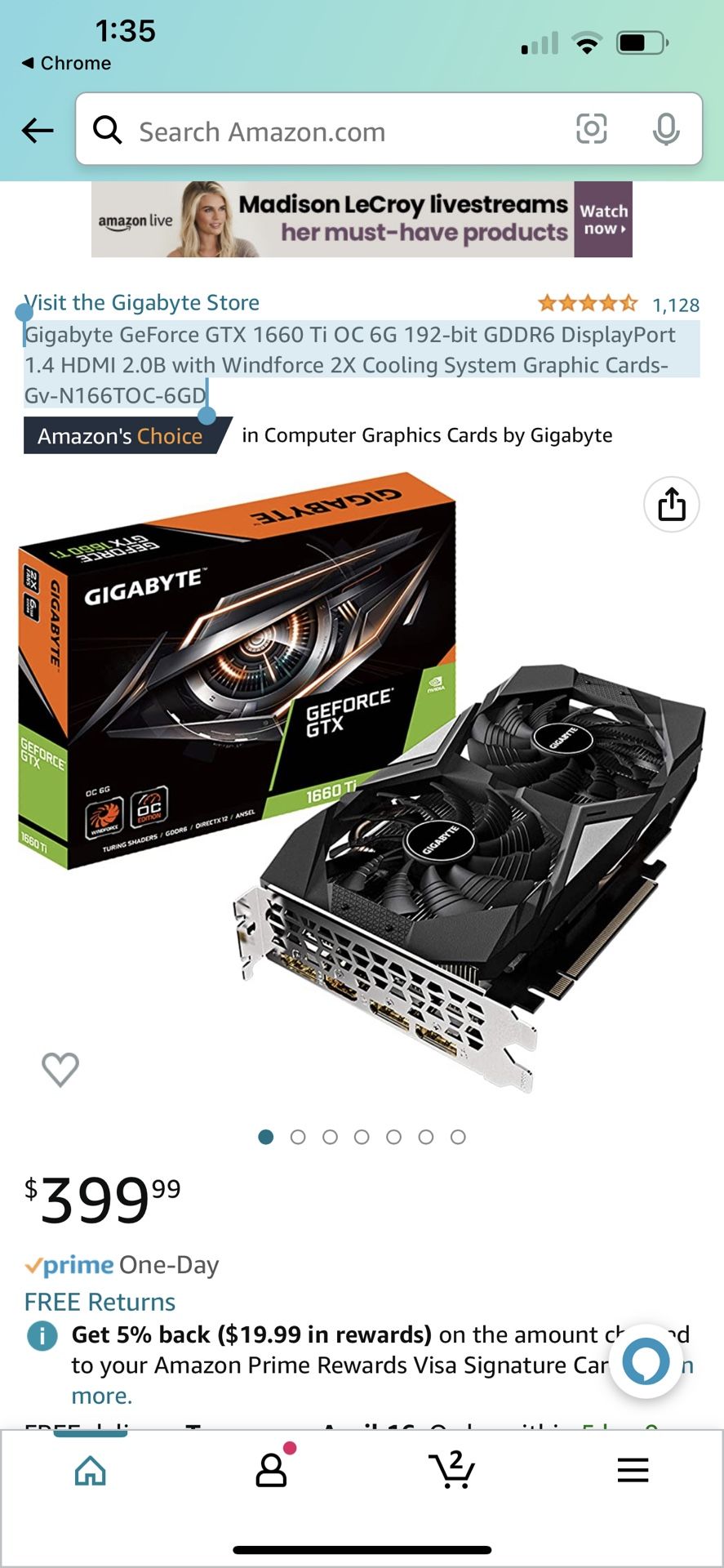 Gigabyte Geforce Gtx 1660 Ti Amazon Like New Gigabyte GeForce GTX