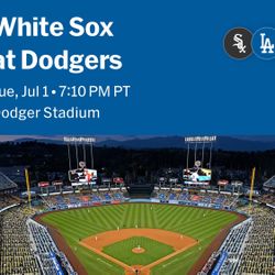 4 Dodger Tickets July 1st Vs White Sox $35 Each 