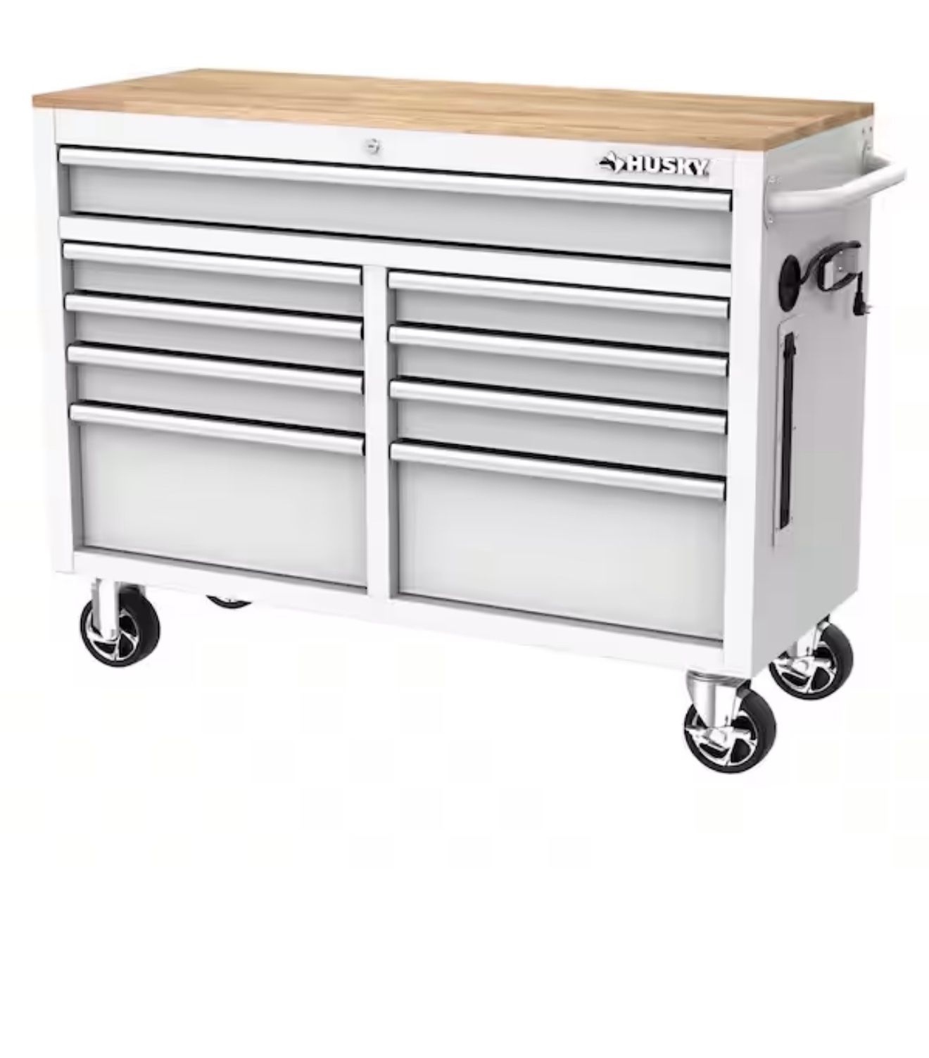 HUSKY. 46 IN 9-DRAWER MOBILE WORKBENCH