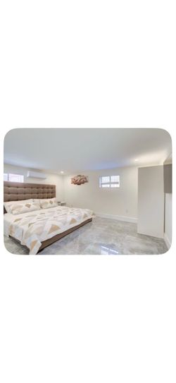 King Bed Frame with Tufted Headboard