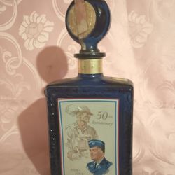 American Legion Cobalt Blue 50th Anniversary J.W Dany Decanter 