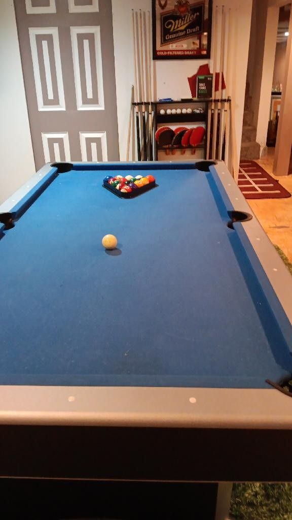 Pool Table And Accessories Also A ping Pong Table