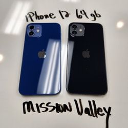 iPhone 12 64GB Unlocked | Mission Valley Store | w/ Warranty 