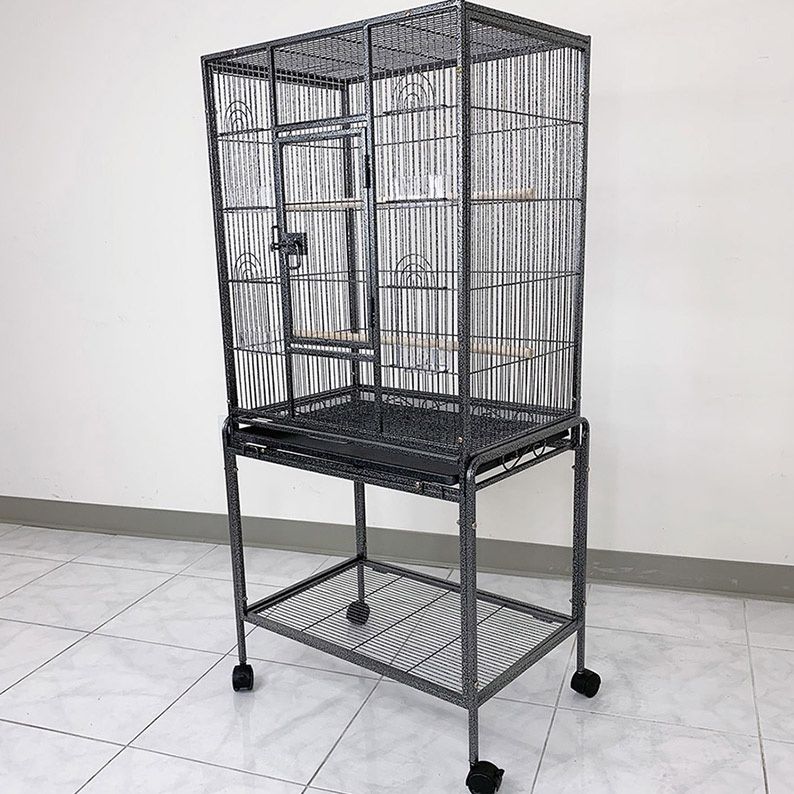 $95 (New in box) Large 53” bird cage for parakeet parrot cockatiel canary finch lovebird, size 24x17x53”