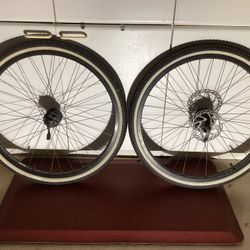 26” Roads Used Bike Wheels The Rims Is Alex Rims MX 22 —-8 Speed Excellent Condition $65