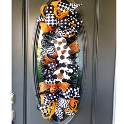 26" Tall Halloween Swag Wreath Hand Made