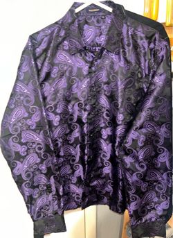 Purple paisley dress shirt