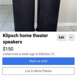 Klipsch Home Theater Speakers 
