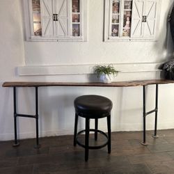 Wooden Table With Stools