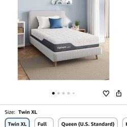 FATHOM Medium Twin XL Mattress 14 Inch Memory Foam Mattress Bed in a Box for Back Pain Relief and Cool Sleep with Gel Foam and Removeable Fiberglass F