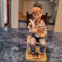 Norman rockwells at the vets ceramic figurine.