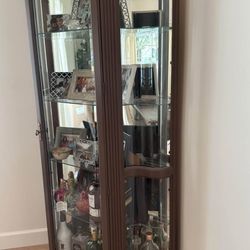 Curio with Mirror and Lighting Inside