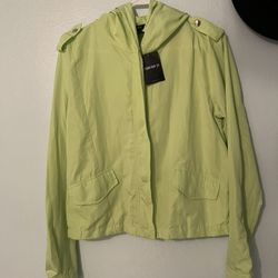 Neon Green Windbreaker Jacket 